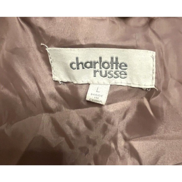Charlotte Russe Women’s Vest Faux Sherpa Womens Large Mauve Color - Picture 3 of 3